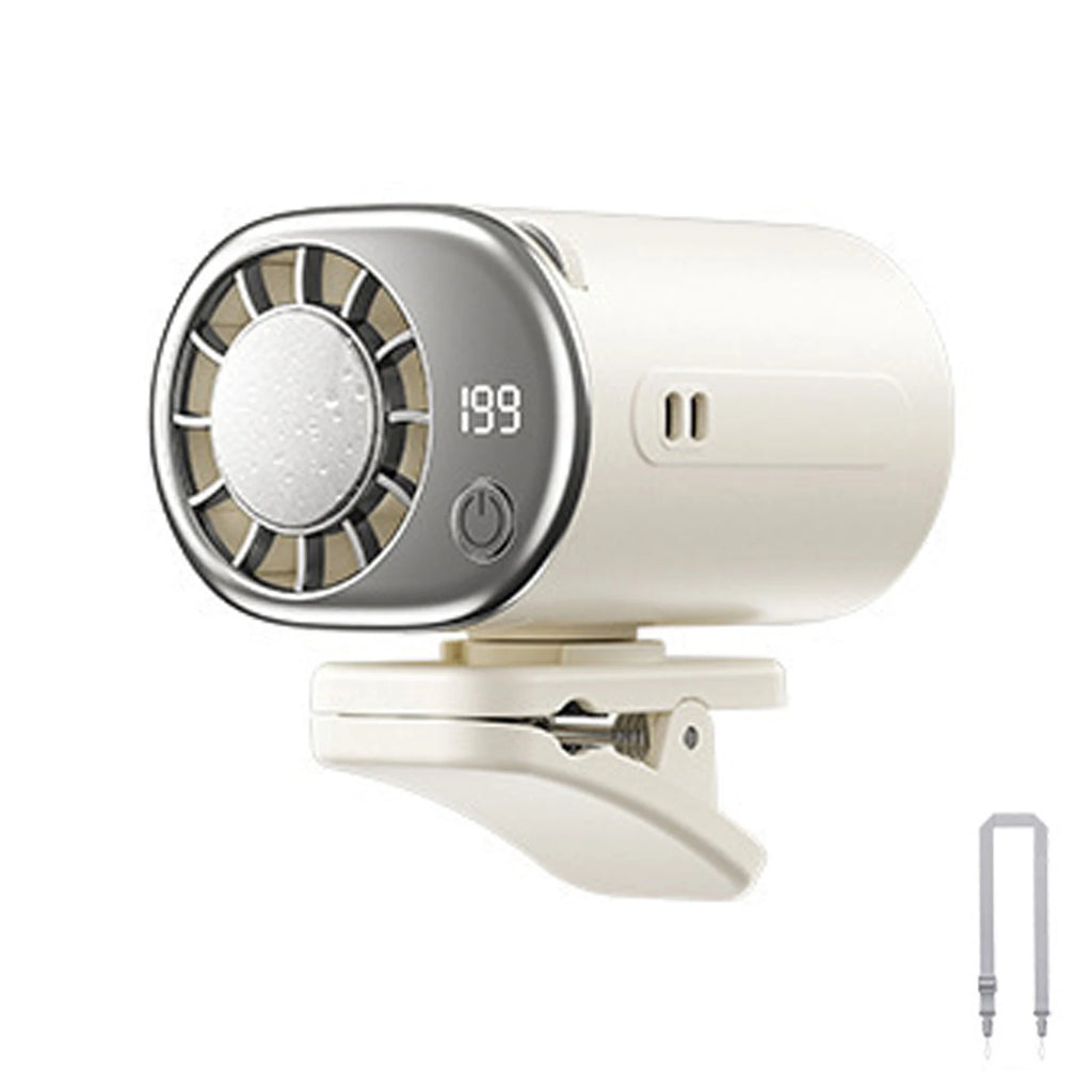 Ventilador de Cuello Colgante con Pantalla LED Recargable