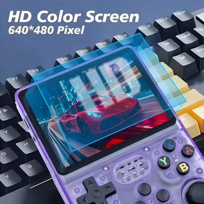 Consola de Juegos Portátil R36S, Pantalla IPS de 3.5 Pulgadas, 64G, Consola de Juegos Retro Clásica, Reproductor de Videojuegos de Bolsillo