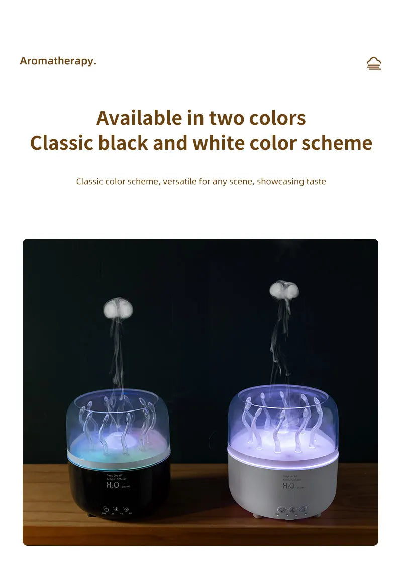 Humidificador de aire para dormitorio, difusores de aromaterapia ultrasónicos giratorios de hierba marina de 280ML, generador de niebla, aroma de aceite esencial de fragancia