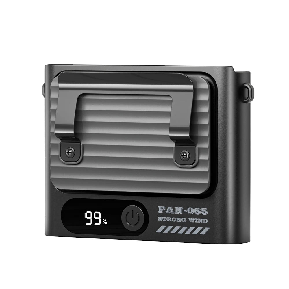 Ventilador portátil con clip 4000mAh, 5 velocidades, pantalla digital