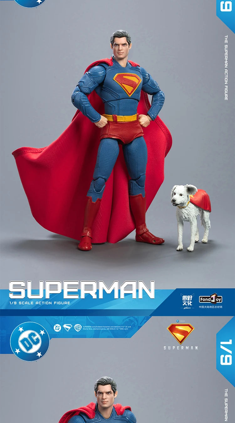 EN STOCK 2025 Fondjoy Battle figura de acción de Superman dañada David Corenswet 1/9 nueva figura de Superman junta de Pvc móvil