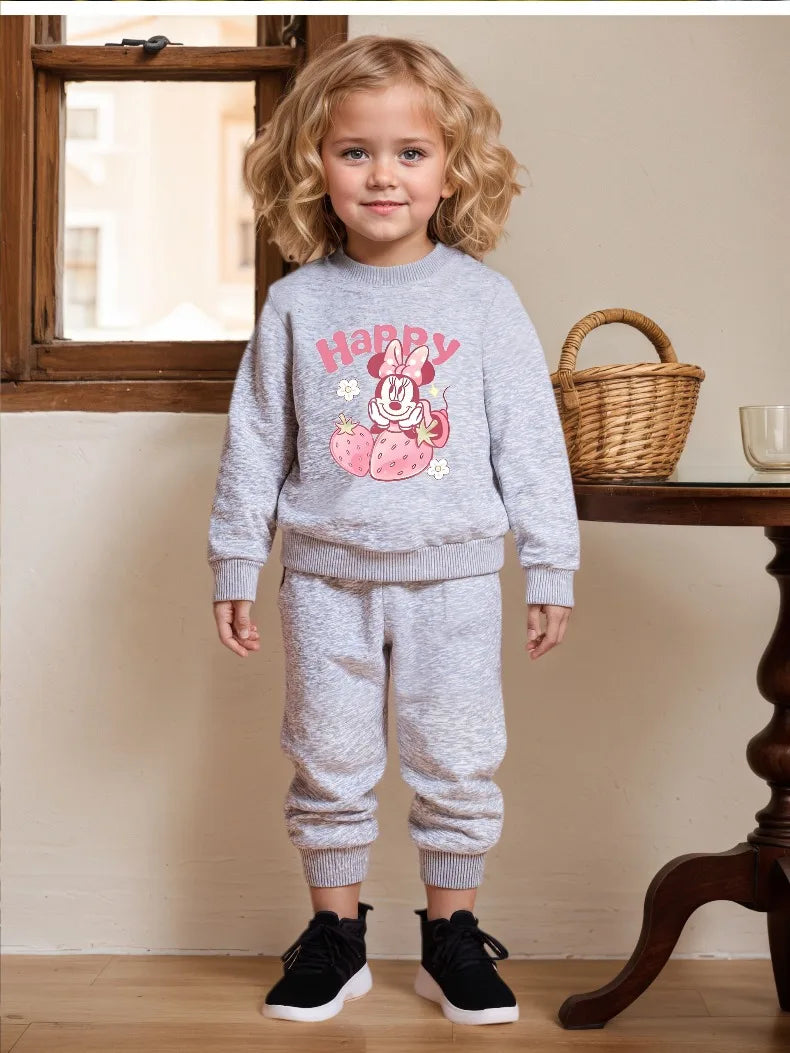 Primavera otoño nuevo estilo niñas sudadera chándal niños Casual O cuello sudaderas con capucha y pantalón largo 2 uds conjuntos de ropa deportiva para niños