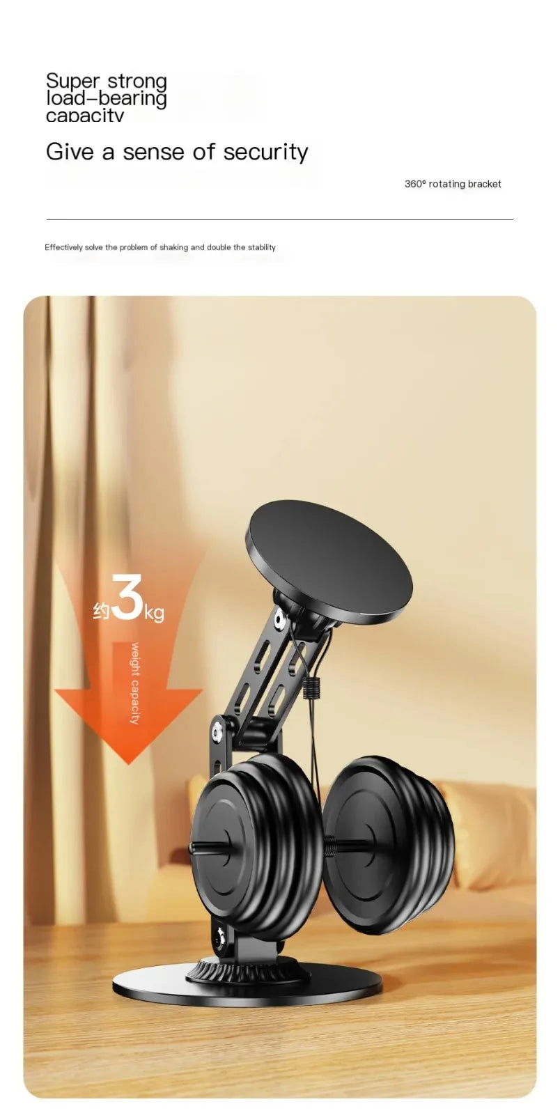 Soporte Magnético para Teléfono de Escritorio, Soporte Magnético para Coche, Soporte para Smartphone, GPS, Móvil, Celular, para iPhone 17, Samsung, Xiaomi