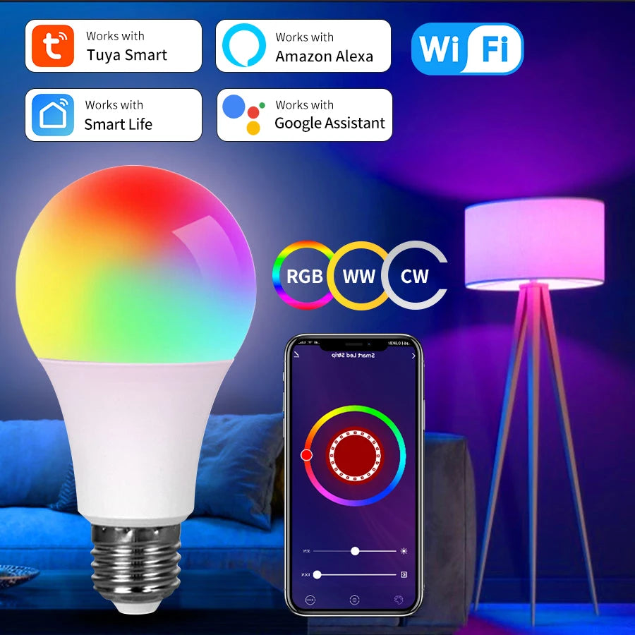 Bombilla LED Inteligente WiFi Tuya con Control de Voz