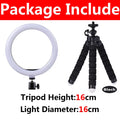 Anillo de luz LED para selfies, lámpara de anillo para fotografía, luz de relleno LED con mini trípode para teléfono, video, fotos en vivo, estudio fotográfico