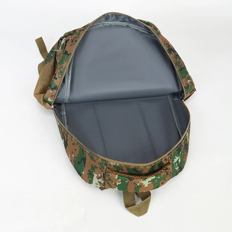 Mochila camuflaje de gran capacidad: cierre con cremallera, senderismo, viajes, mochila para aventuras al aire libre