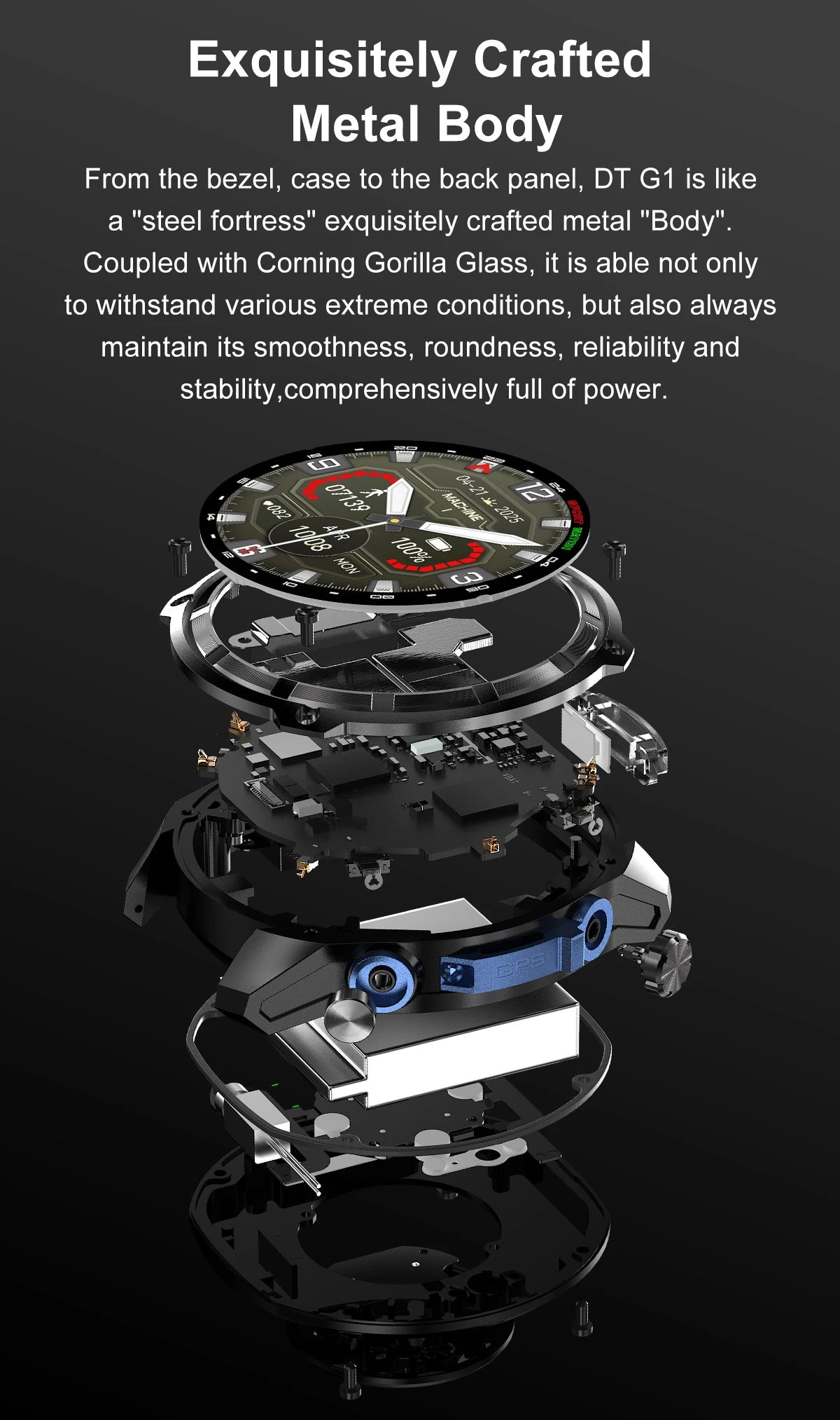 T-Rex3 Reloj Inteligente Militar GPS 10ATM