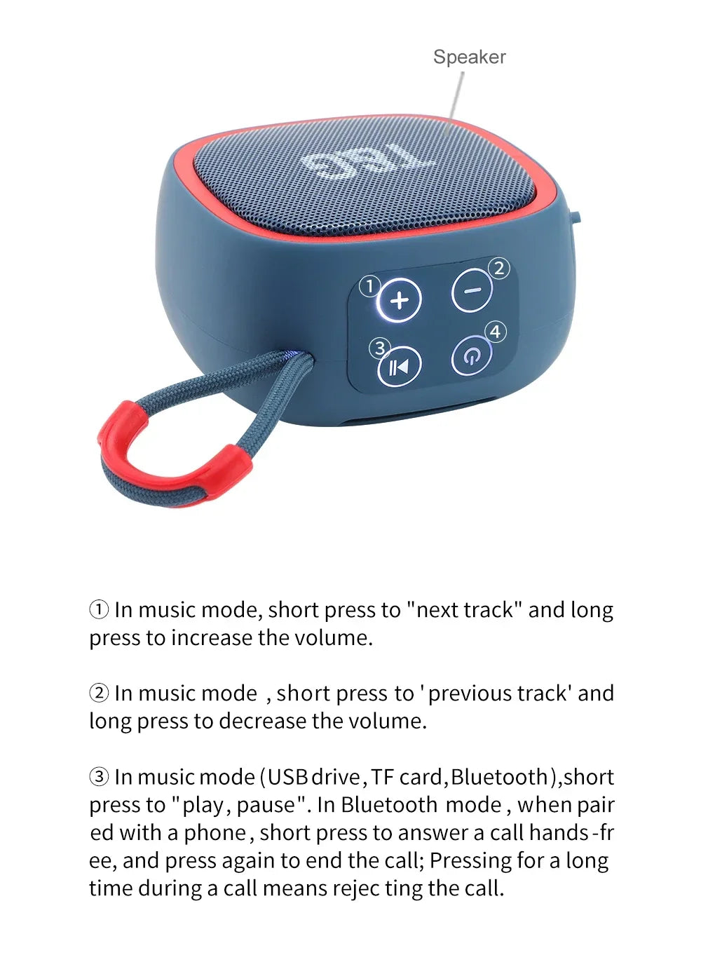 TG659 Mini altavoz inalámbrico potente Bluetooth TWS Bluetooth 5,3 caja de sonido altavoz HIFI soporte tarjeta TF Radio