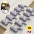 10 unids/set de luces LED para armario de cocina, lámpara con bisagra interior, iluminación para dormitorio, armario, debajo del armario, luces nocturnas