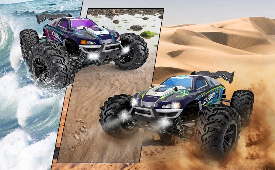 Coche Todoterreno RC 4WD sin Escobillas, Alta Velocidad 50-80 KM/H