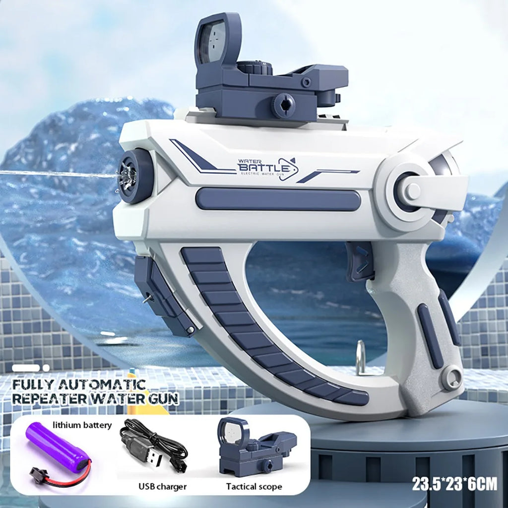 Pistola de agua eléctrica para niños, juguete con ráfagas de alta presión, carga fuerte, rociador automático de agua, pistolas de juguete