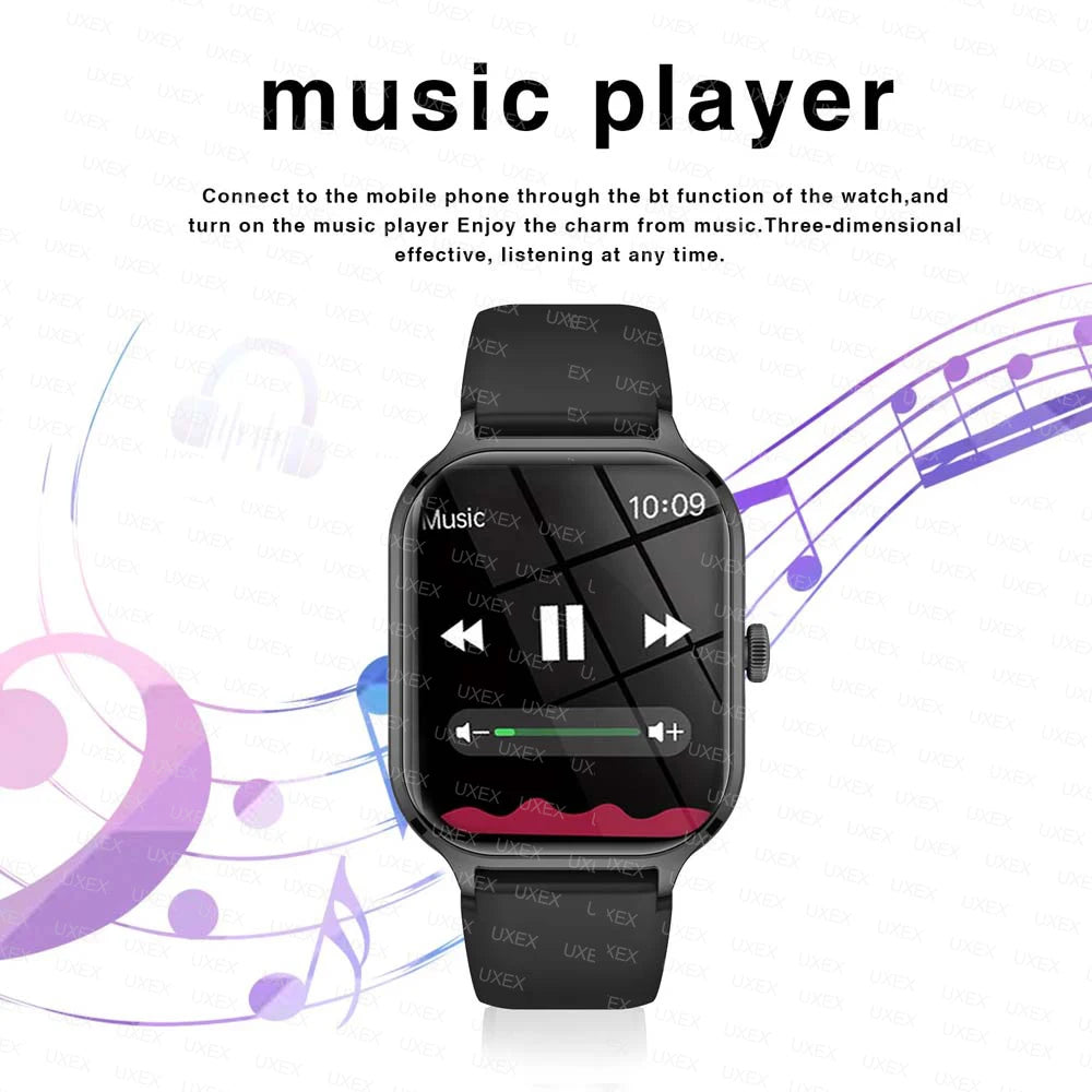Reloj inteligente Plus para hombres y mujeres, reloj deportivo con pantalla completamente táctil, llamada Bluetooth, teléfono Android, reloj inteligente multidial Digital