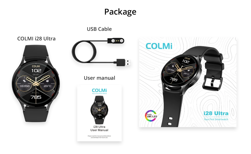 COLMI i28 Ultra AI Smartwatch AMOLED