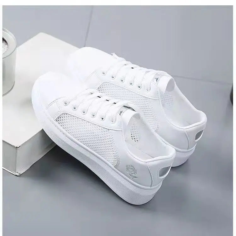 Zapatillas Bordadas con Flores para Mujer | Cuero PU Transpirable