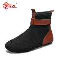 YRZL, zapatos para hombre, botas de invierno para hombre, zapatillas cálidas para hombre, zapatos planos suaves antideslizantes, zapatos casuales para hombre, cómodas zapatillas de interior para el hogar para hombre