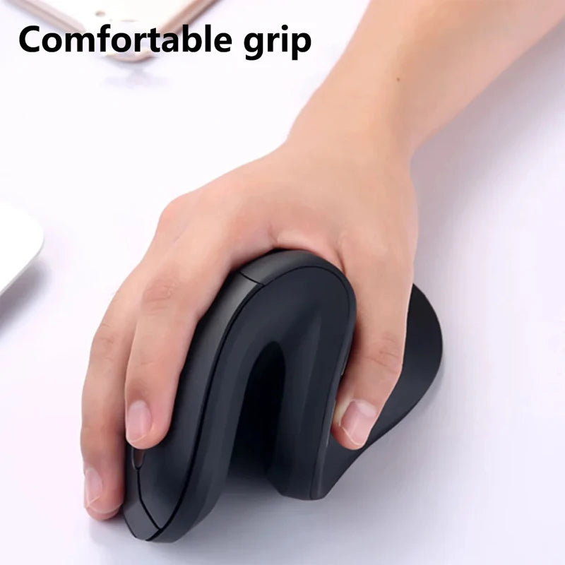 Ratón inalámbrico Vertical Warvank U2, ergonómico, óptico, cómodo, silencioso, para oficina, DPI, ajustable, 800/1200/1600 para PC y portátil
