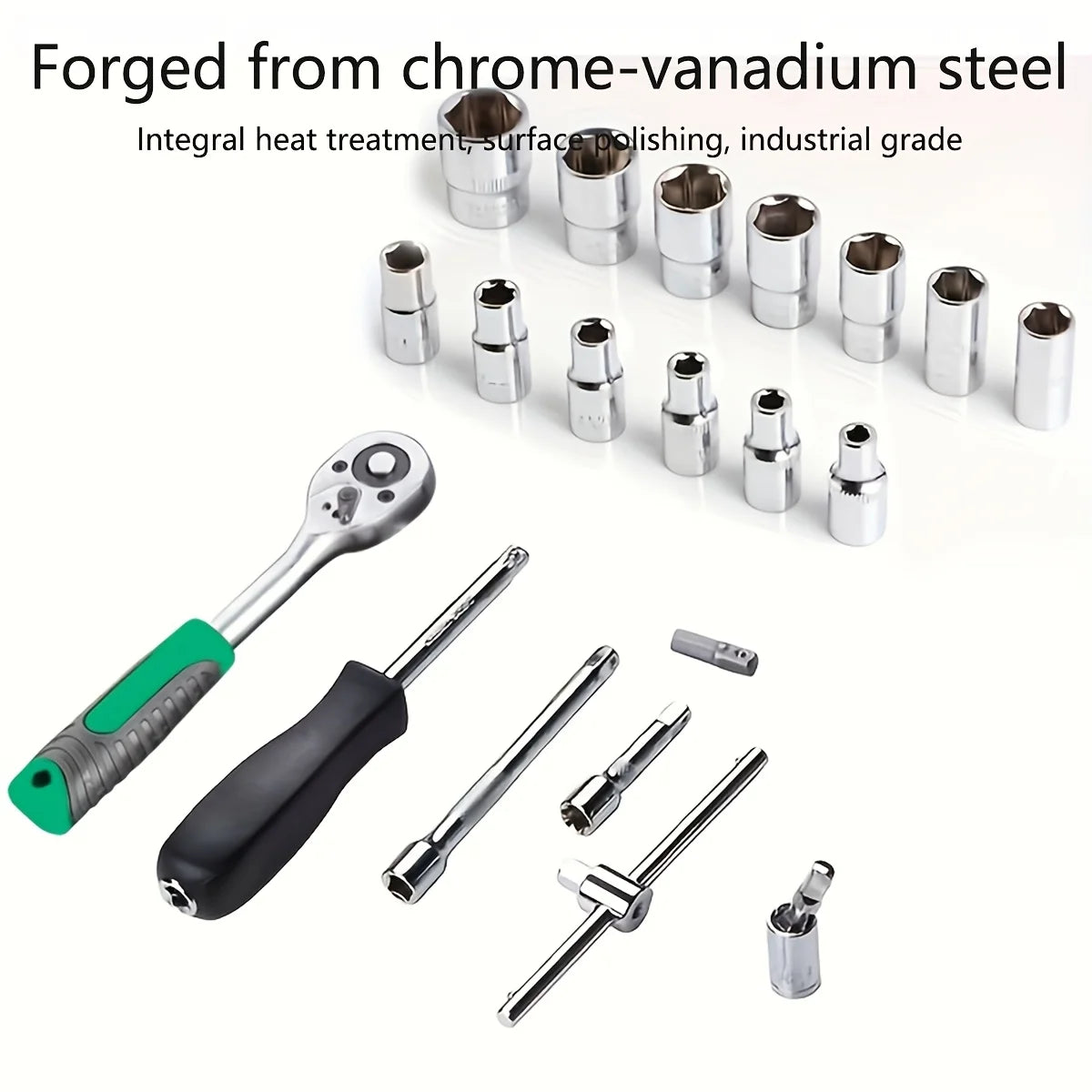 Juego de herramientas de reparación mecánica de automóviles, multifuncional con enchufe, llave y juego de trinquete, reparación de automóviles, kit de herramientas mecánico, 150/46 Uds.