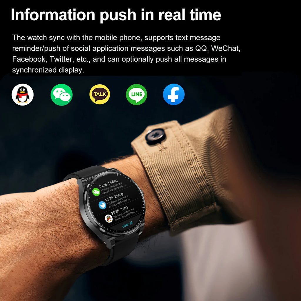 Reloj inteligente TWS con auriculares para hombre y mujer, función NFC, rastreador deportivo, Monitor de ritmo cardíaco, reducción de ruido, reloj inteligente