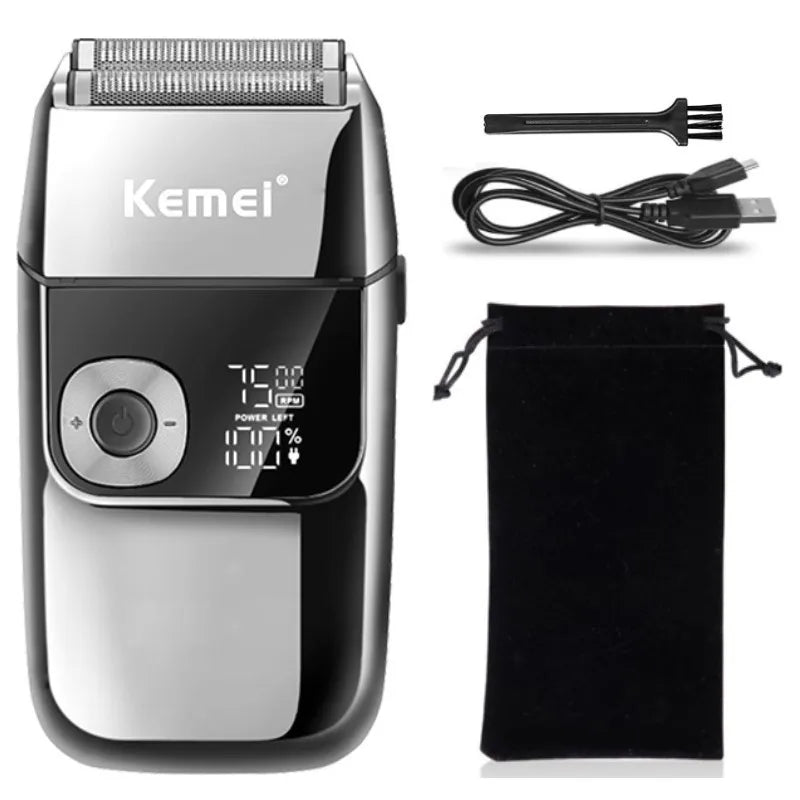 Cortadora de Pelo Recargable por USB para Hombre, Modelos KM-5027, KM-2028
