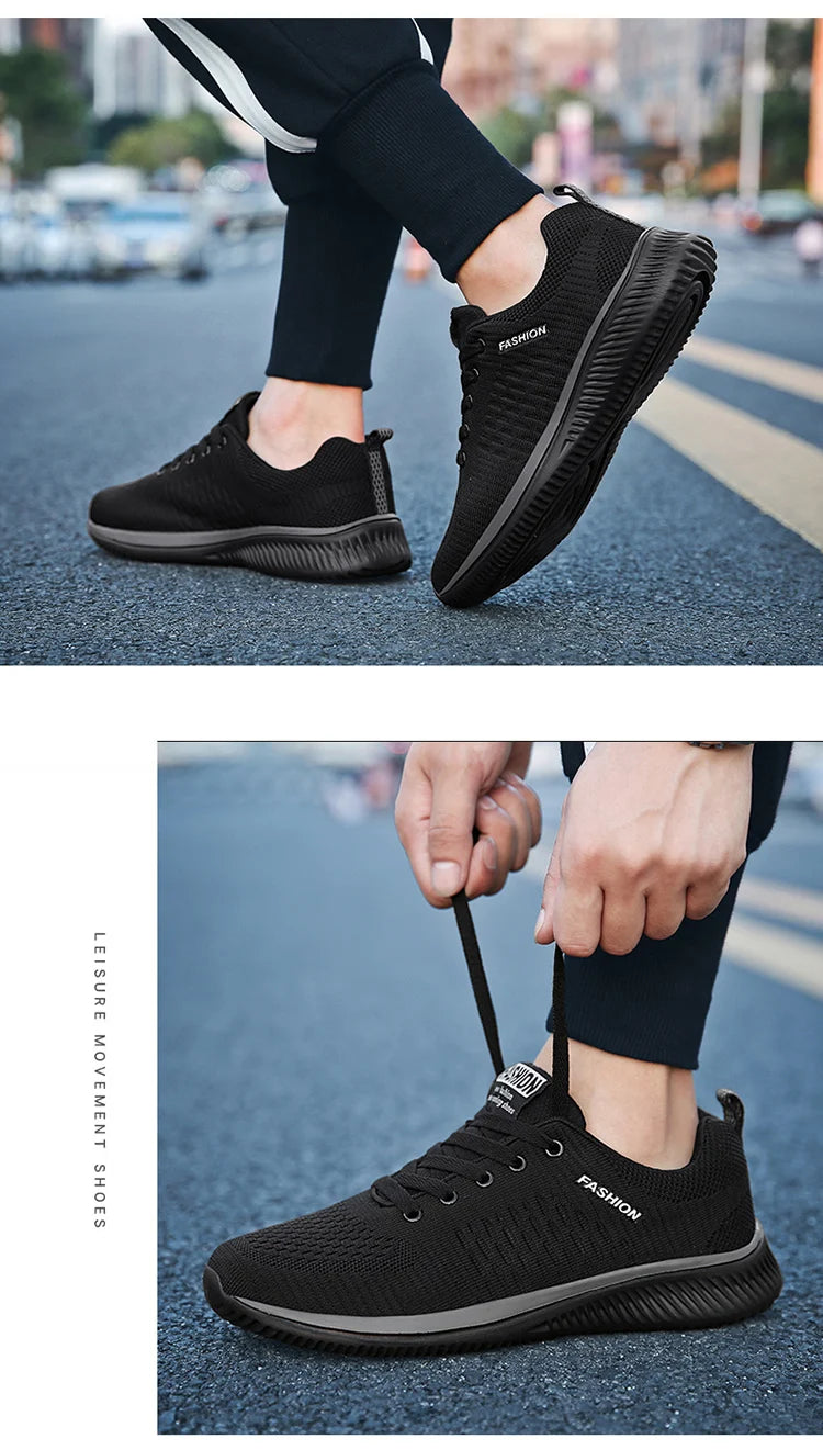 Zapatillas de correr para hombre, zapatos deportivos ligeros para caminar, zapatos informales transpirables de malla clásica, mocasines de moda para hombre, zapatillas de deporte para hombre