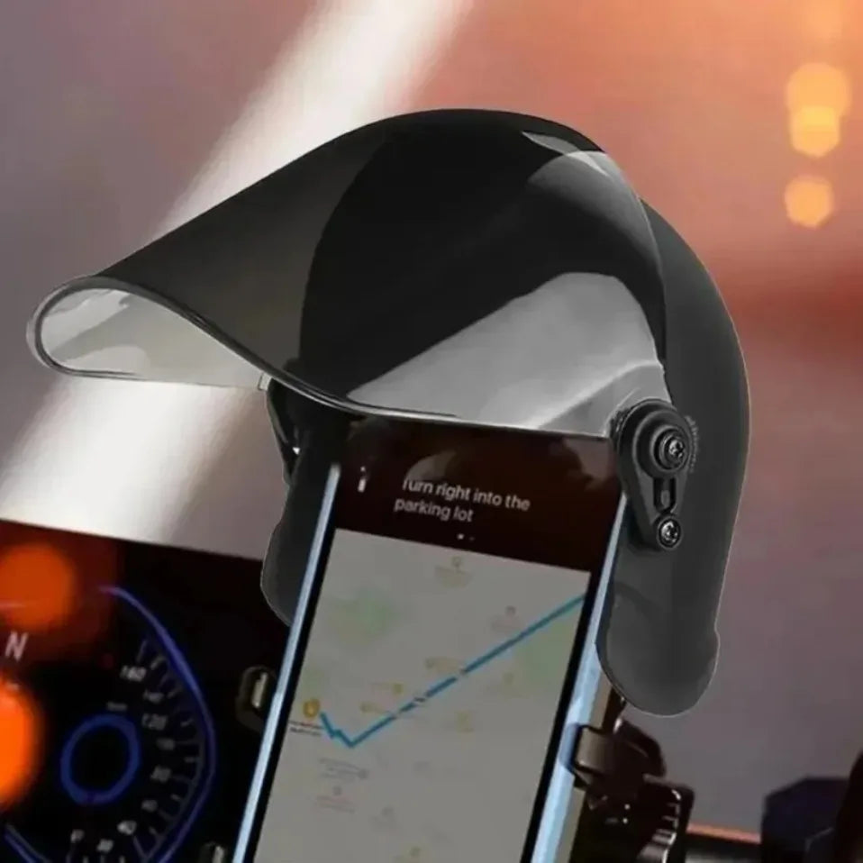 Soporte para Teléfono de Motocicleta, Parasol para Casco, Protector Solar Impermeable para Teléfono Móvil, Parasol para Casco de Moto