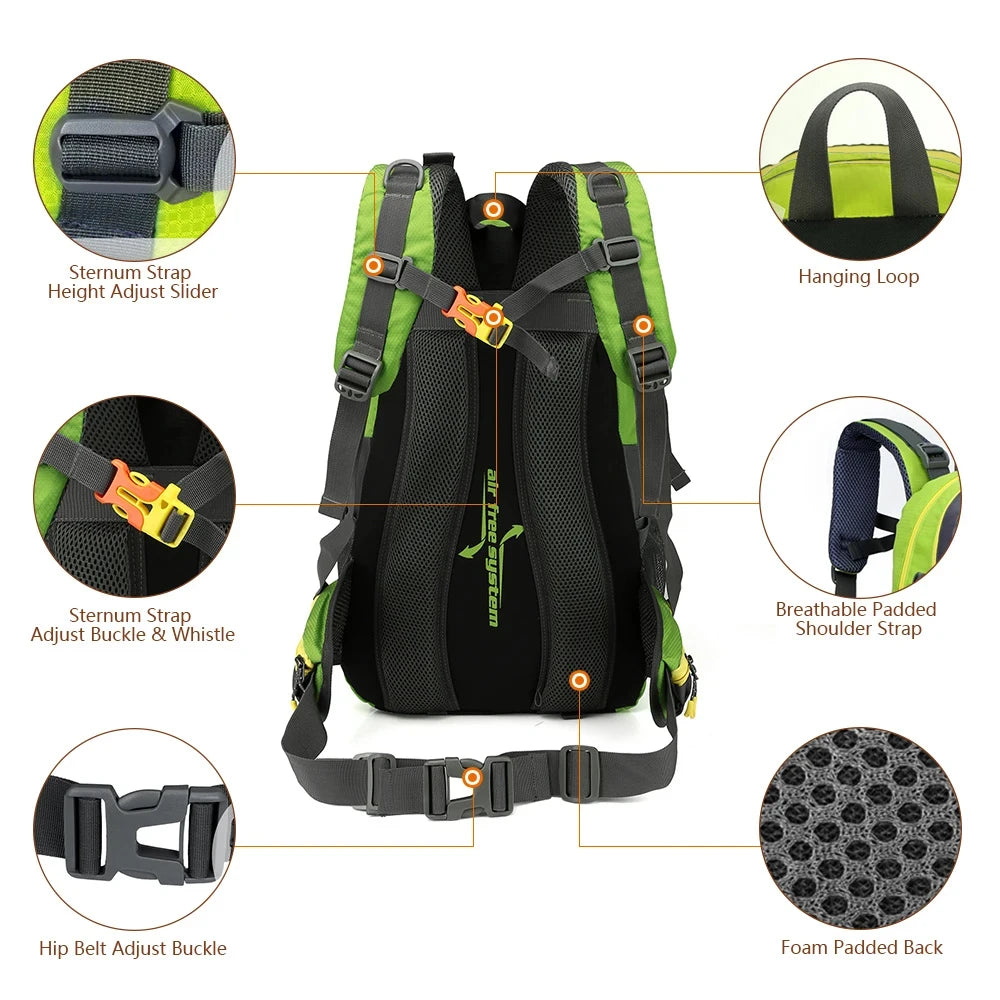 Mochila de Trekking para Camping, Senderismo y Escalada, Unisex