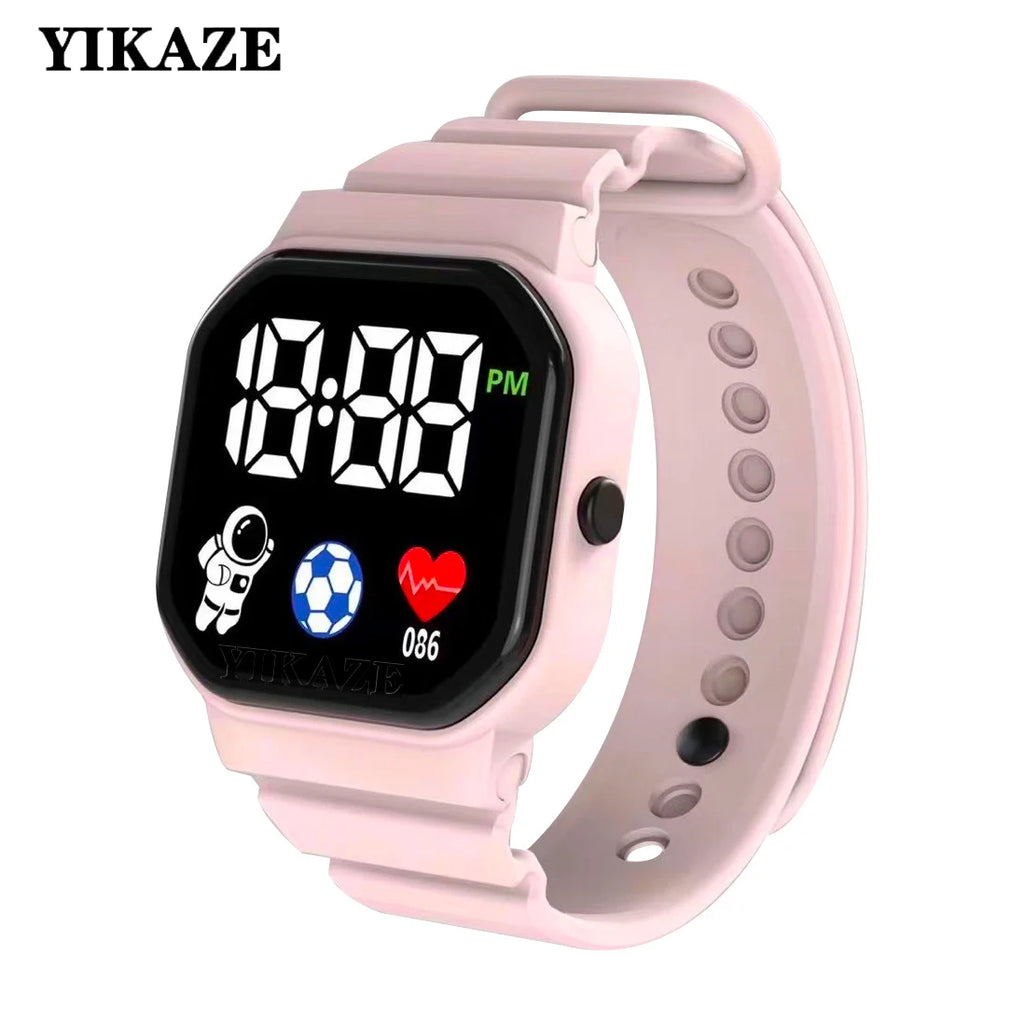 Reloj deportivo para niños, relojes digitales LED, correa de silicona para astronauta, reloj de pulsera electrónico resistente al agua para niños y niñas, regalos