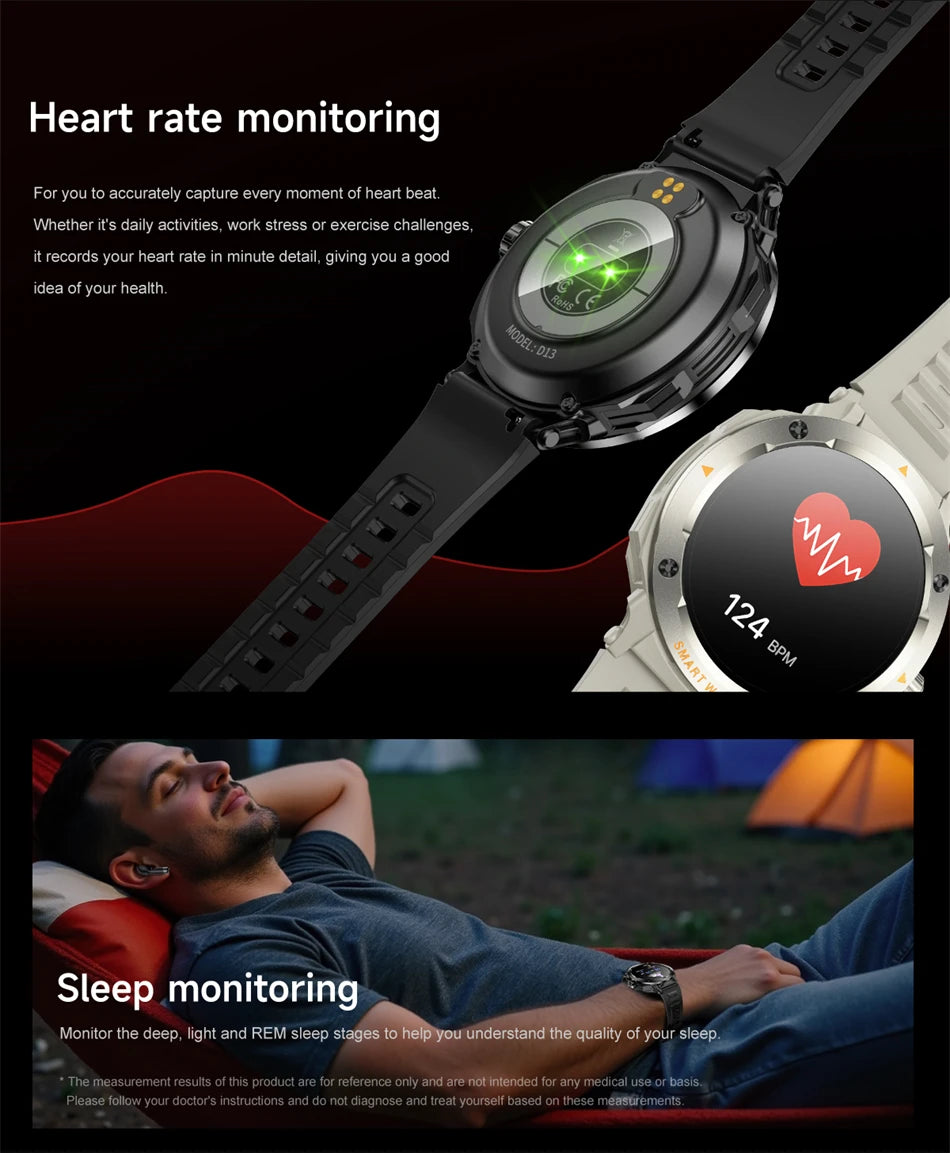 Smartwatch LIGE 2 en 1 con auriculares TWS Bluetooth, NFC y rastreador deportivo