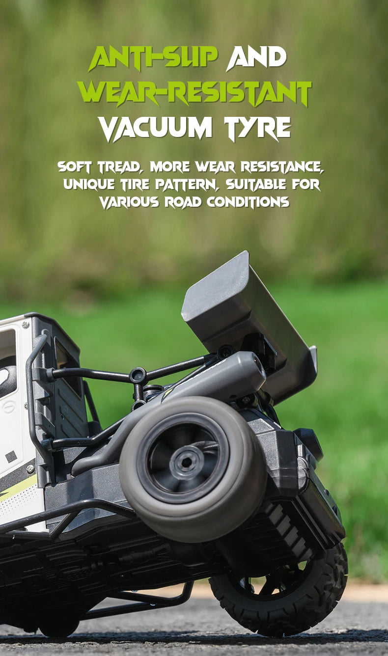 Moto RC de Tres Ruedas con Luces y Spray, Control 2.4G para Niños
