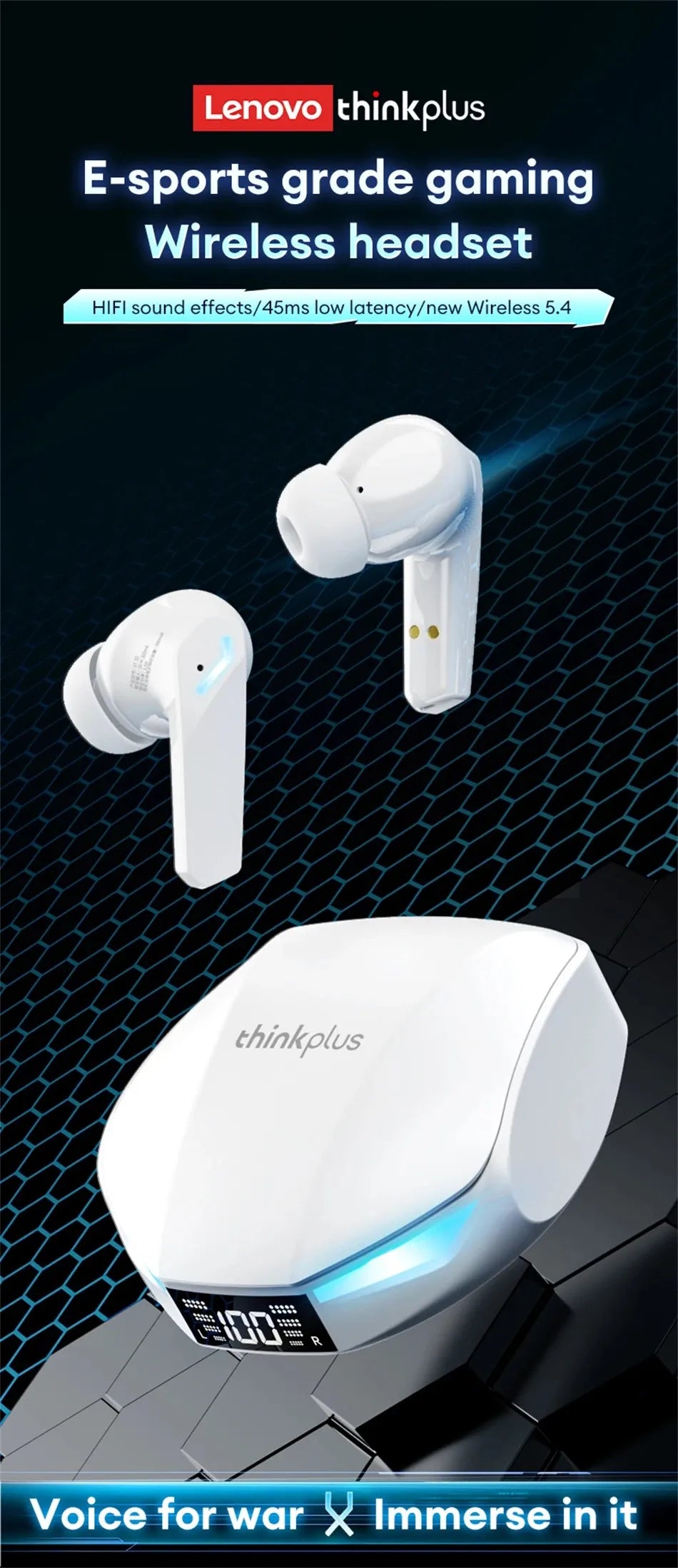 Lenovo XT53 Auriculares TWS Bluetooth 5.0