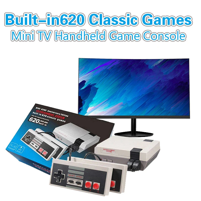 Consola de videojuegos familiar Retro para reproductor de juegos FC Home, salida AV, juego clásico FC620 integrado con mando con cable para niños