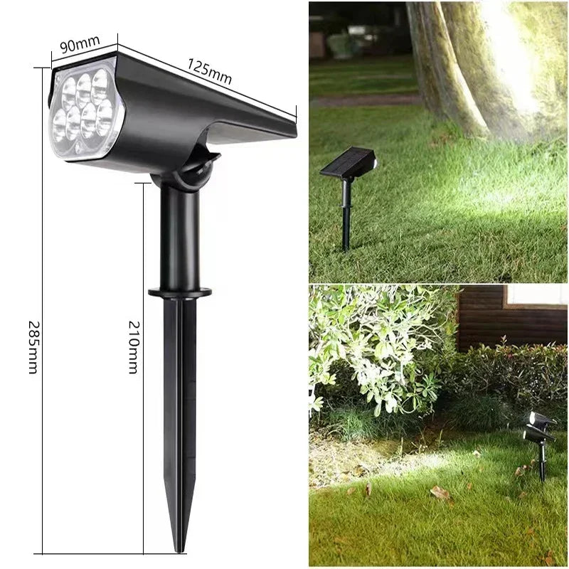 Foco Solar de 7 LED Ajustable para Jardín