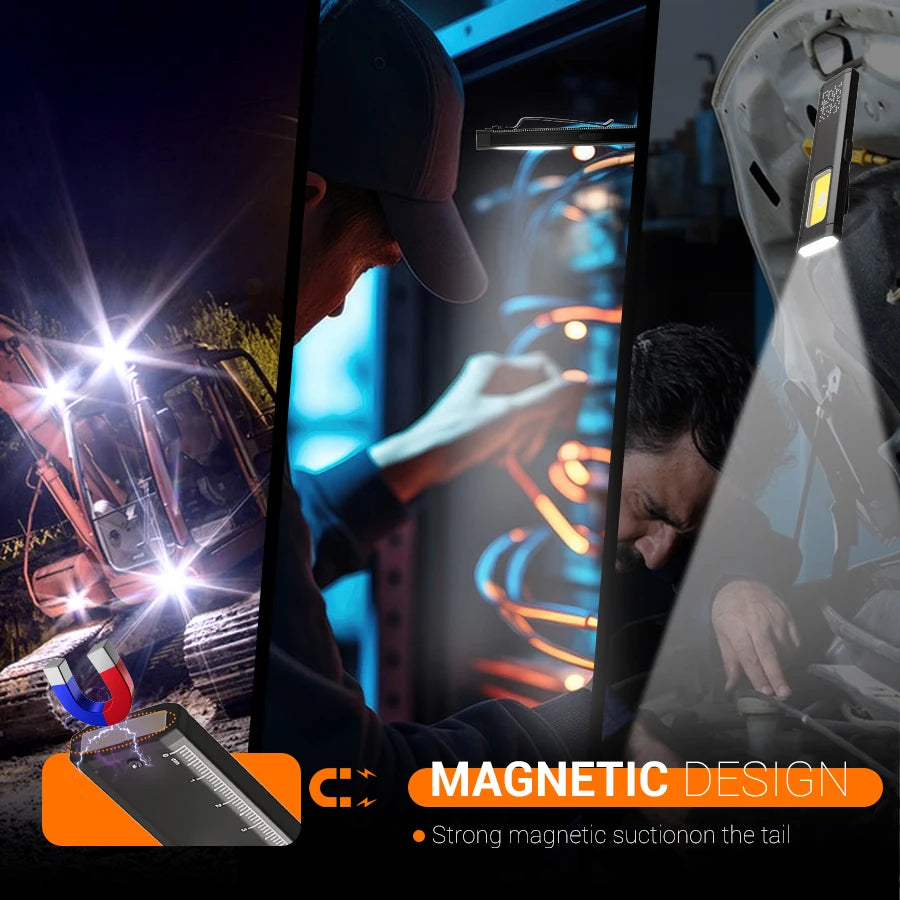 Mini Linterna LED Portátil Recargable con Agarre Magnético