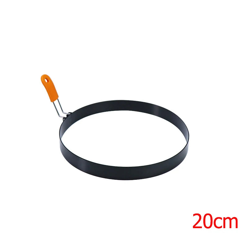 LMETJMA-Juego de moldes para tortitas, anillos para huevos, anillo para huevos fritos de acero inoxidable, moldeadores de tortitas con mango de silicona JT195