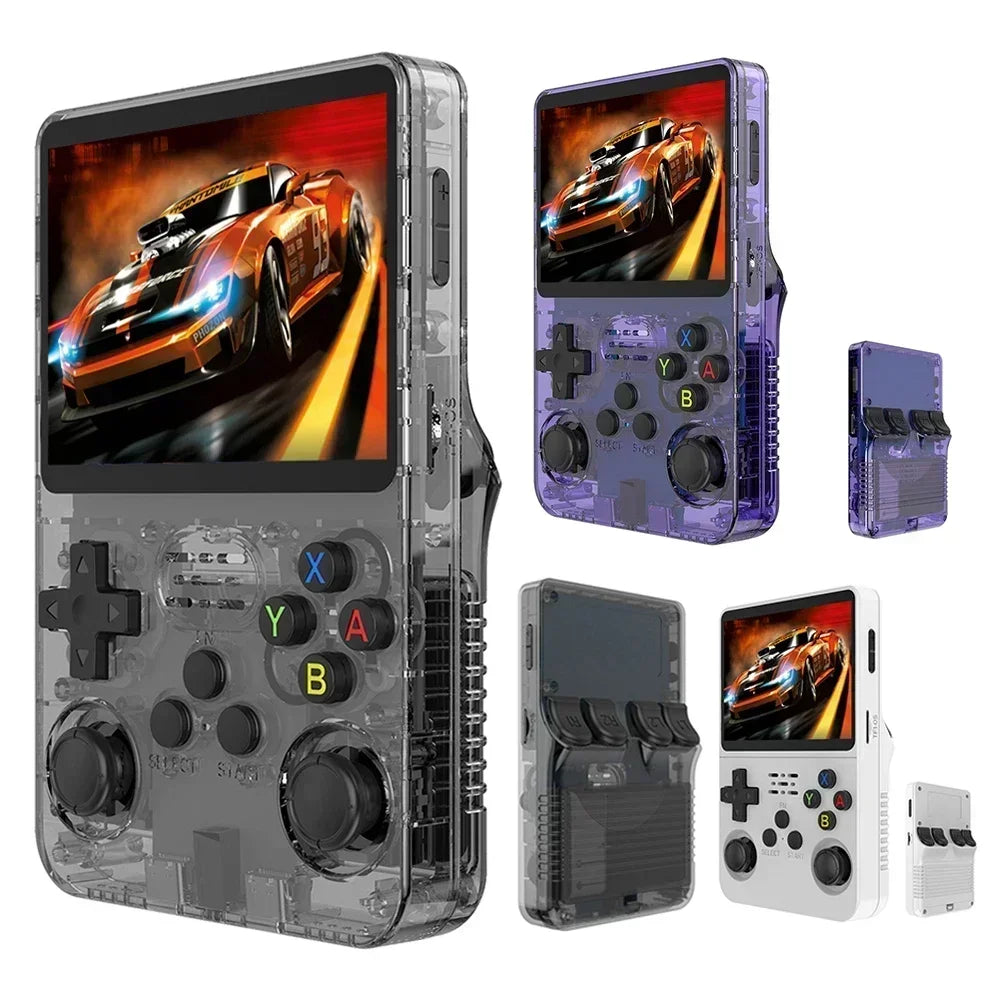 Consola de Videojuegos Retro Portátil R36S, Sistema Linux, Pantalla IPS 3.5 Pulgadas