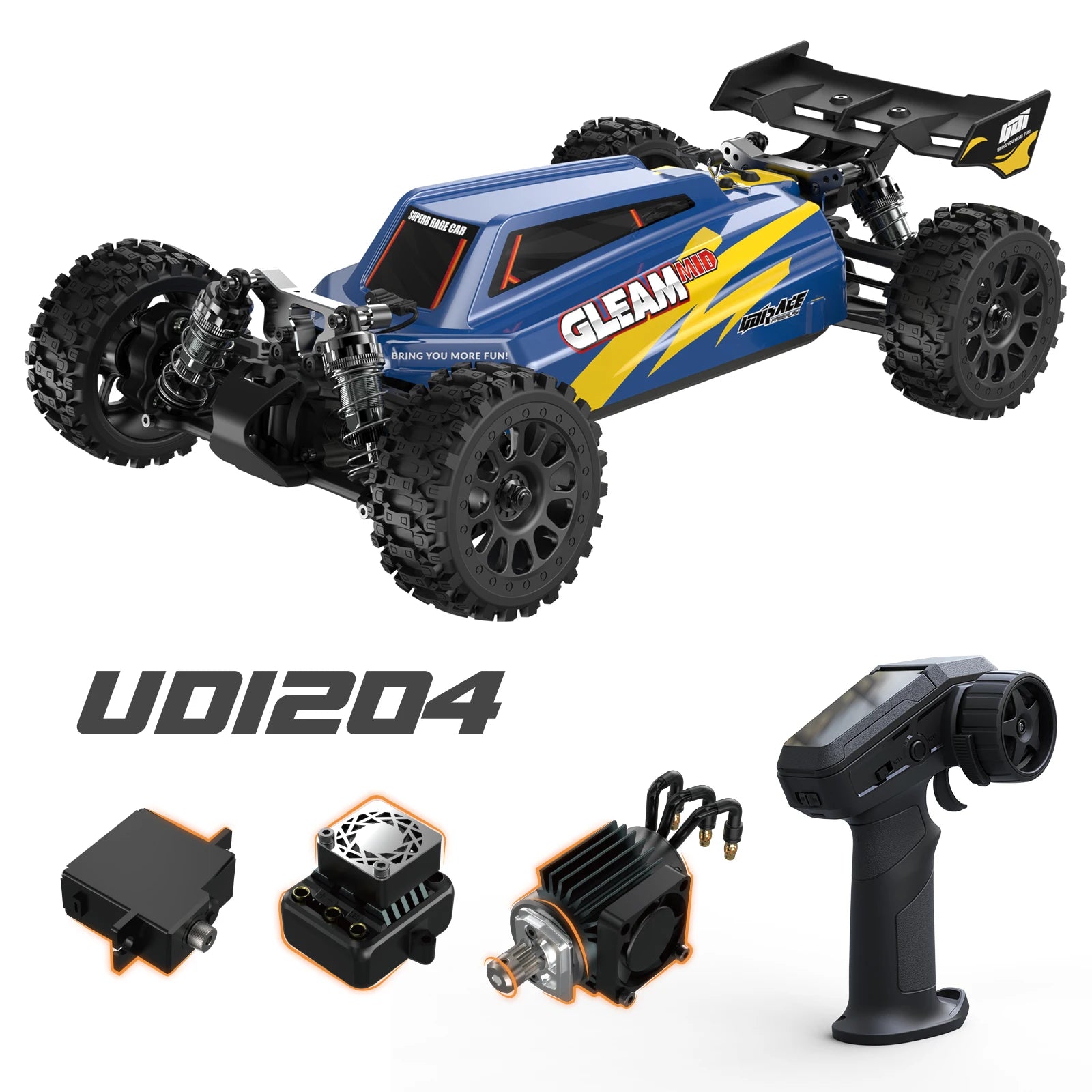 Camioneta RC 1/12 4WD sin Escobillas, Ultra Rápida, Todoterreno para Desierto