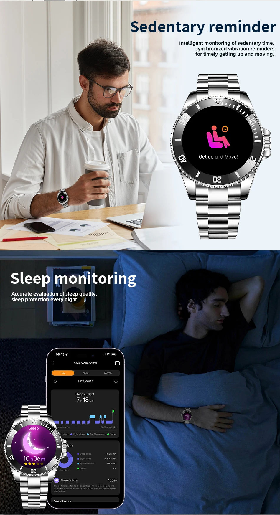 LIGE Reloj Inteligente 1.27 Presión Arterial