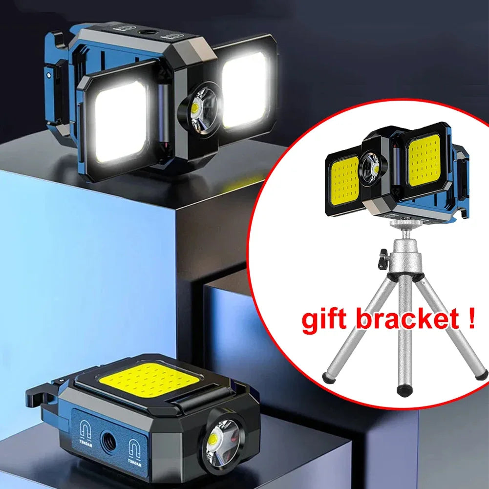 Mini Linterna LED Llavero COB Doble Recargable USB 1000LM Portátil