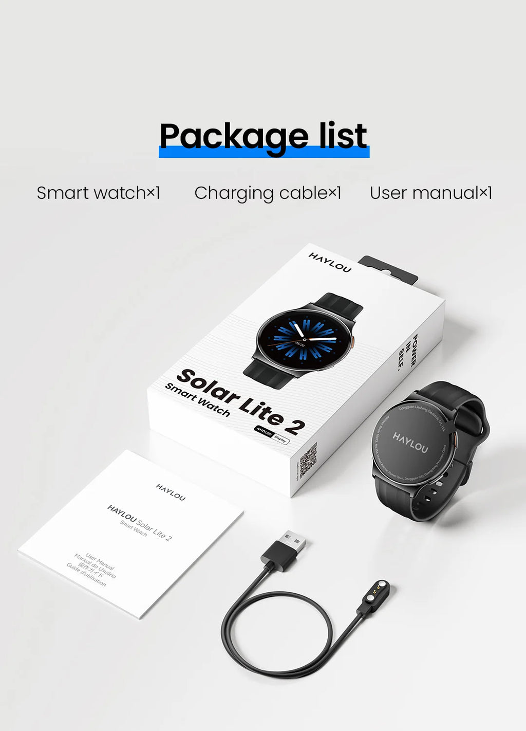 Reloj Inteligente Solar Lite 2 con AMOLED, Modos Deportivos y Llamadas