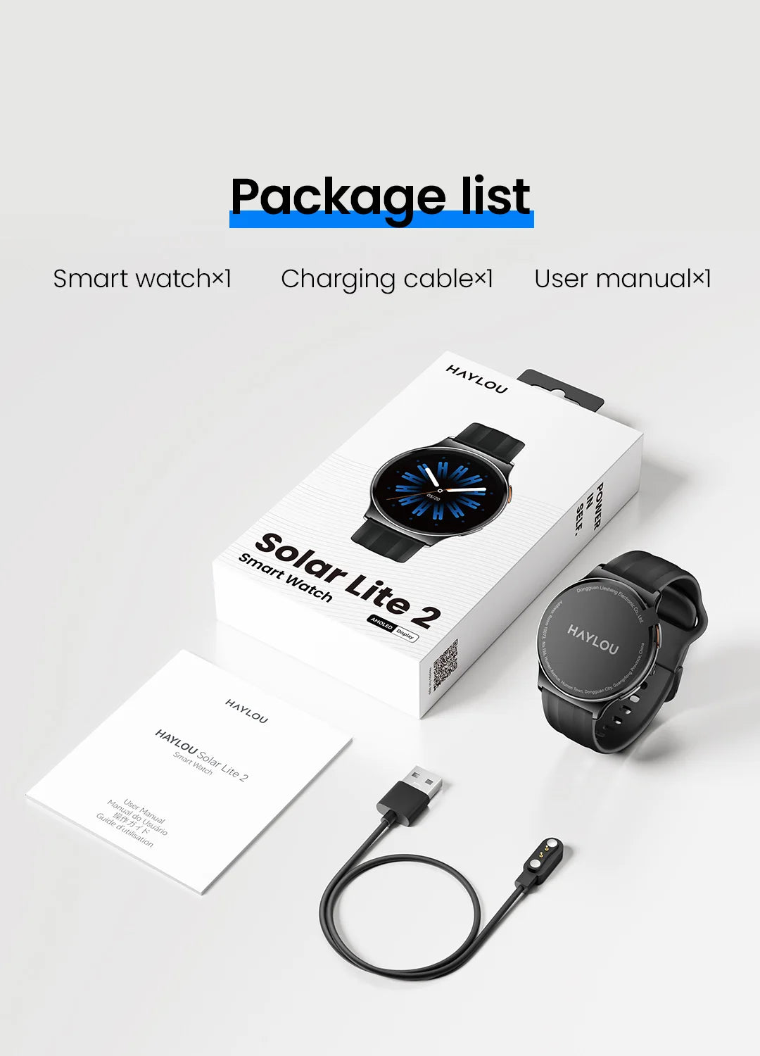 Reloj Inteligente Solar Lite 2 con AMOLED, Modos Deportivos y Llamadas