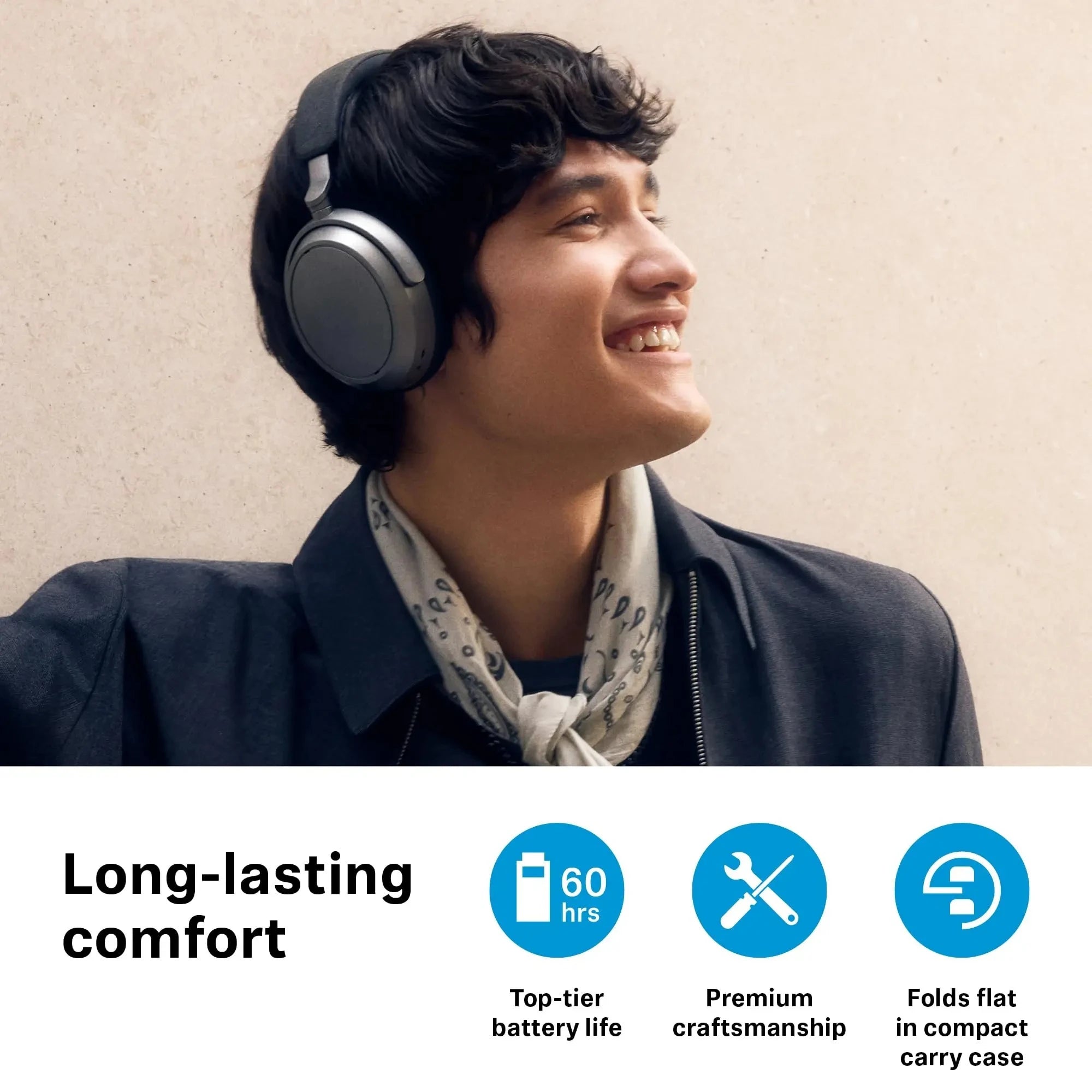 Audífonos Inalámbricos Originales MOMENTUM 4 con ANC, 60 Horas de Batería, Bluetooth 5.2, Plegables, con Pausa Inteligente, Color Negro para Oficina