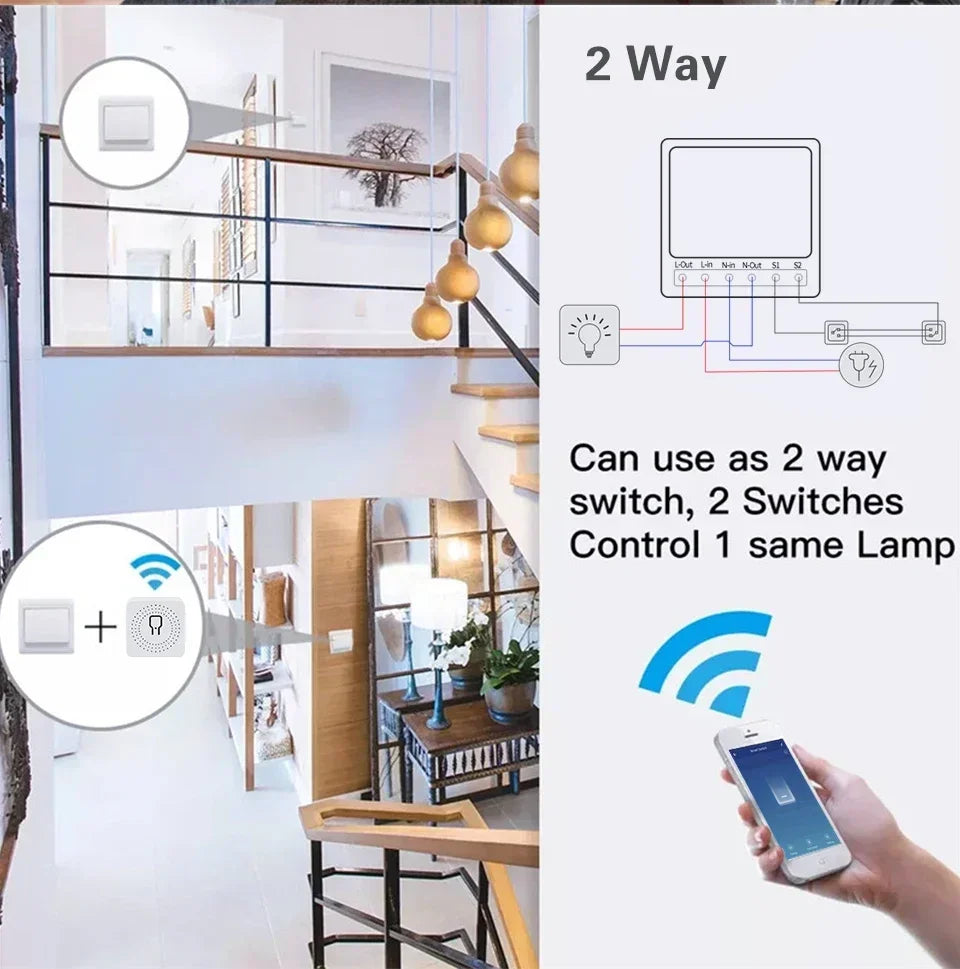 Interruptor Inteligente WiFi Tuya RF433 Smart Life