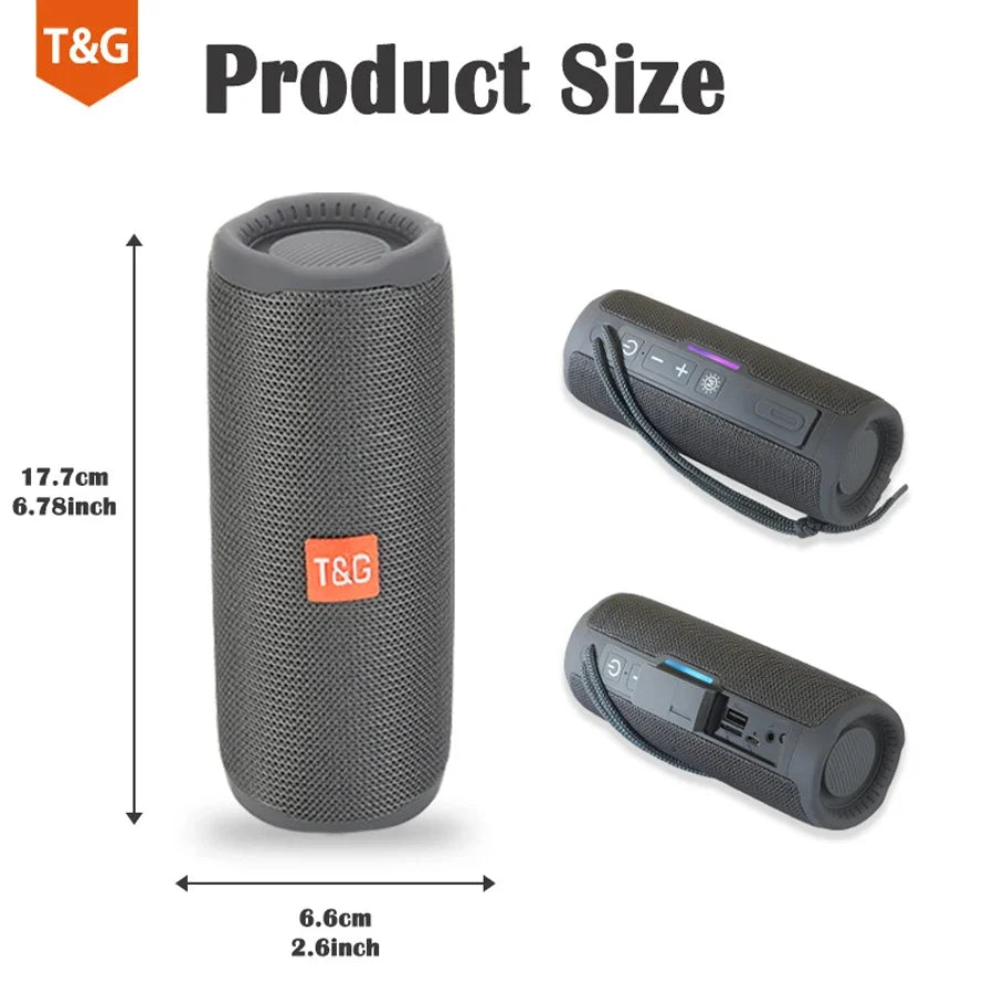 Altavoz inalámbrico portátil Caixa De Som Bluetooth caja De sonido De música Bluetooth para Subwoofer Radio FM Bocina acústica manos libres Hifi