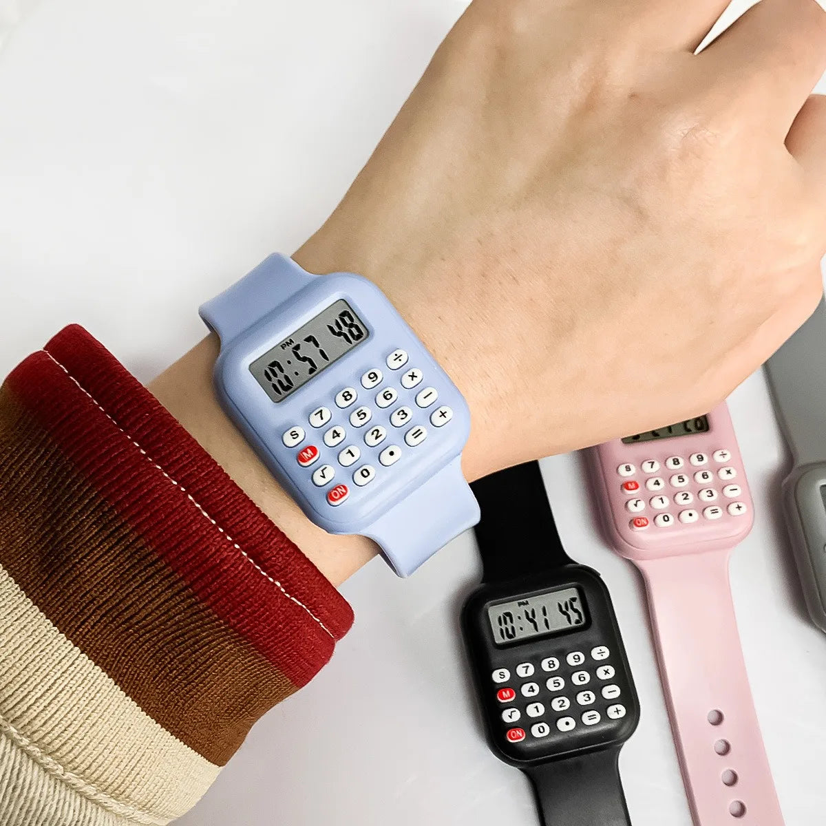 Reloj con calculadora creativa, reloj Digital LED de dibujos animados para niños, reloj electrónico deportivo de moda para niños y niñas, reloj de regalo para estudiantes