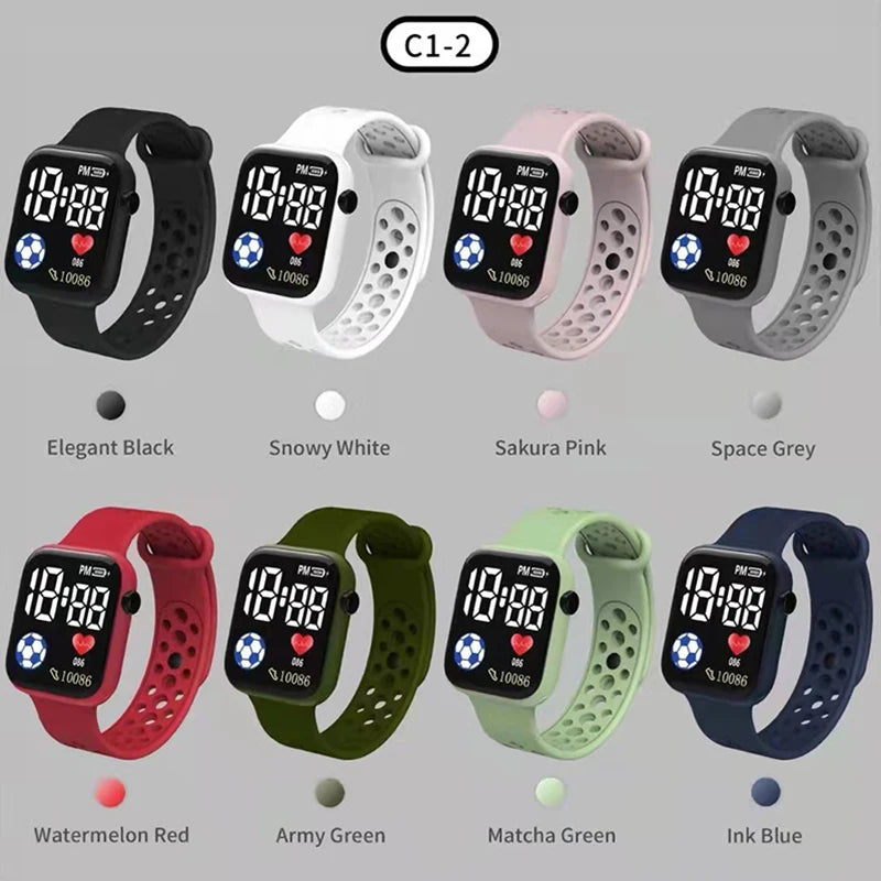 Reloj deportivo Digital LED para niños, pulsera electrónica resistente al agua, Spaceman, correa de silicona, relojes deportivos digitales