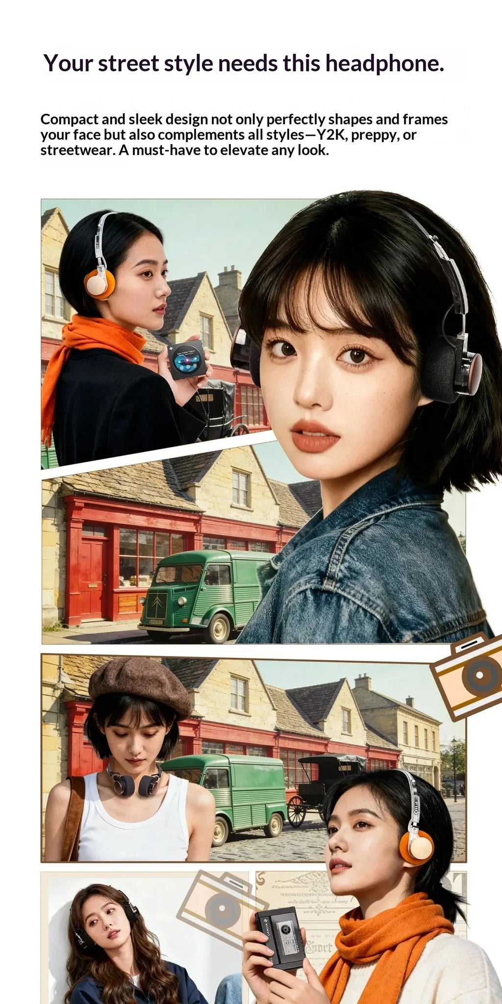 Auriculares Fiio Eh11 Retro Over-Ear Bluetooth con Controlador Dinámico Grande de 40 mm, Carcasa Mecánica, Auriculares con Audio de Alta Resolución Ldac