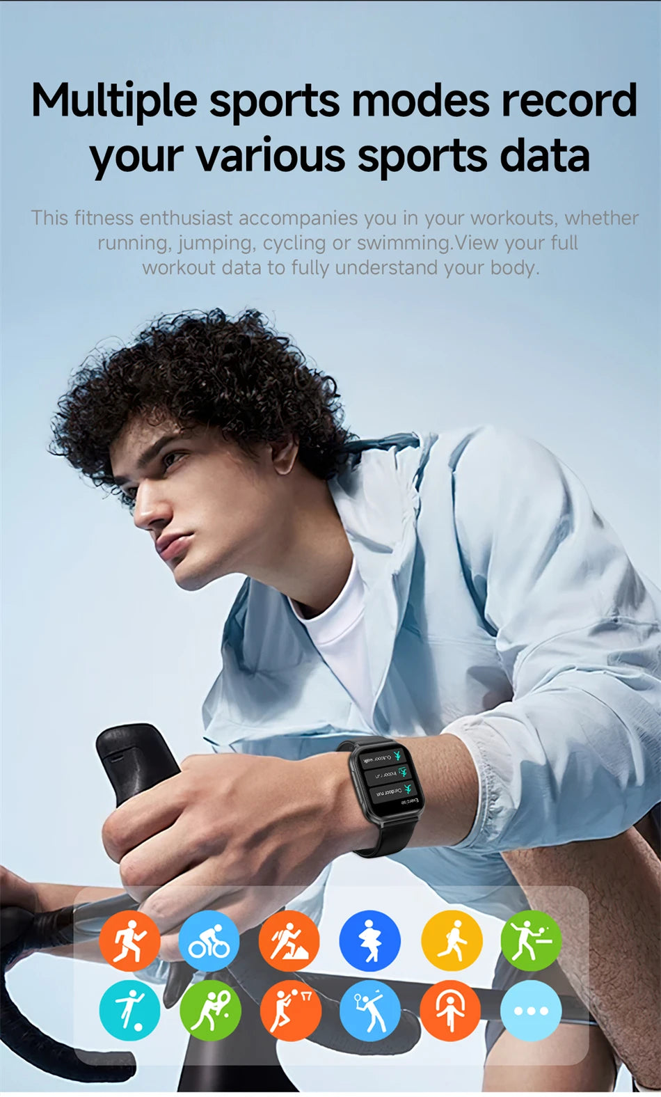Reloj Inteligente Deportivo IP68 con Monitor de Ritmo Cardíaco 24H y Llamadas