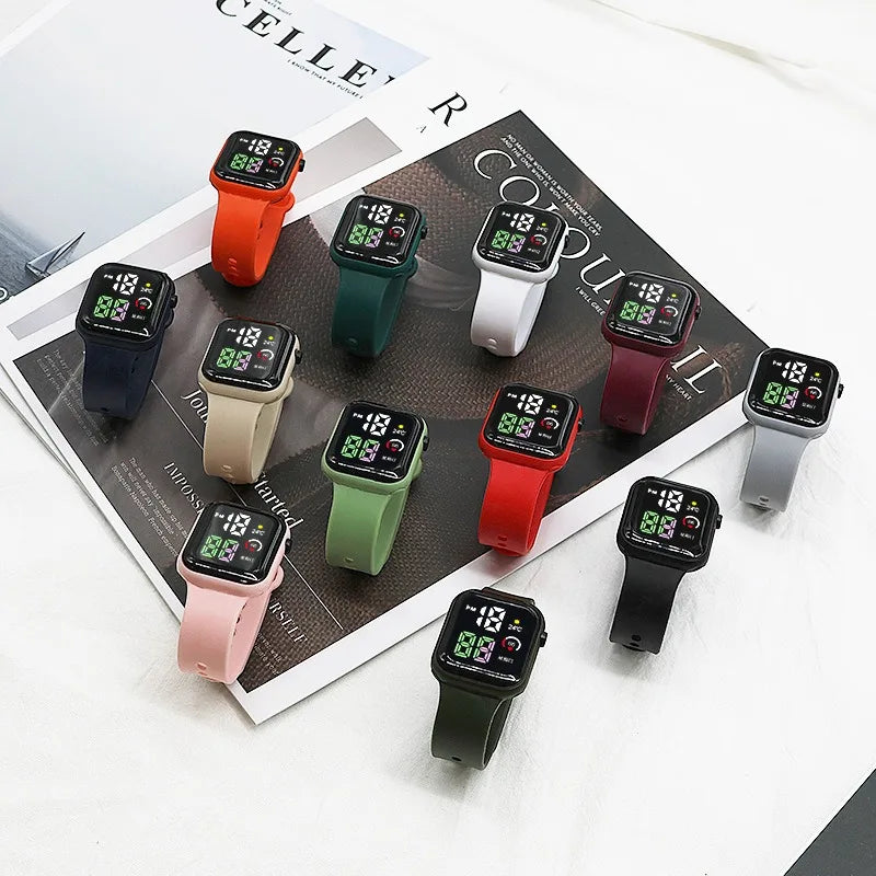 Reloj Deportivo Digital LED Luminoso para Niños