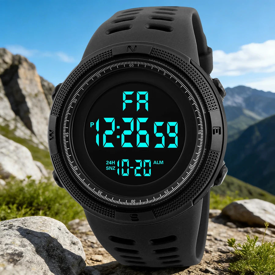 Reloj Digital para hombre, reloj de pulsera deportivo militar, relojes deportivos multifunción resistentes al agua, reloj electrónico para niños y estudiantes, regalos para hombres