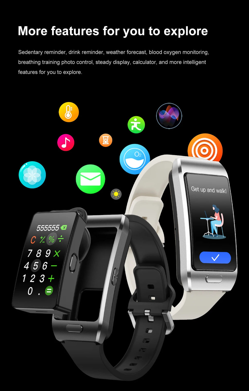 Reloj inteligente LIGE 2 en 1 TWS auriculares 1,57 "hombres mujeres GPS deportes Fitness ECG relojes de ritmo cardíaco Bluetooth llamada música Smartwatch